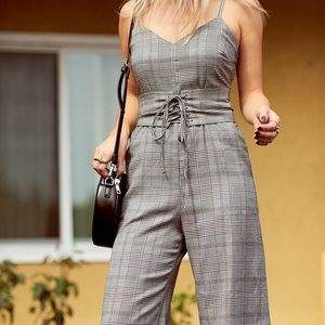Urban Outfitters Plaid Jumpsuit